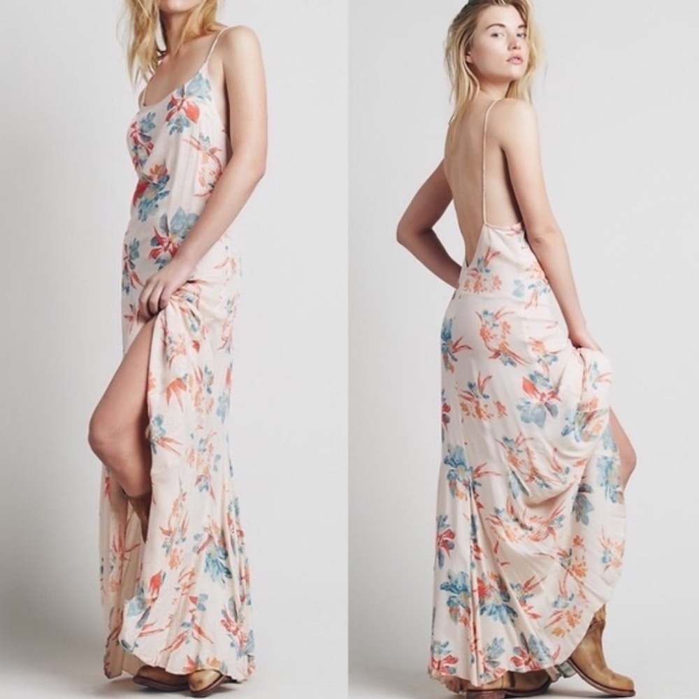 Free People Star Chasing Slip in Hibiscus Combo